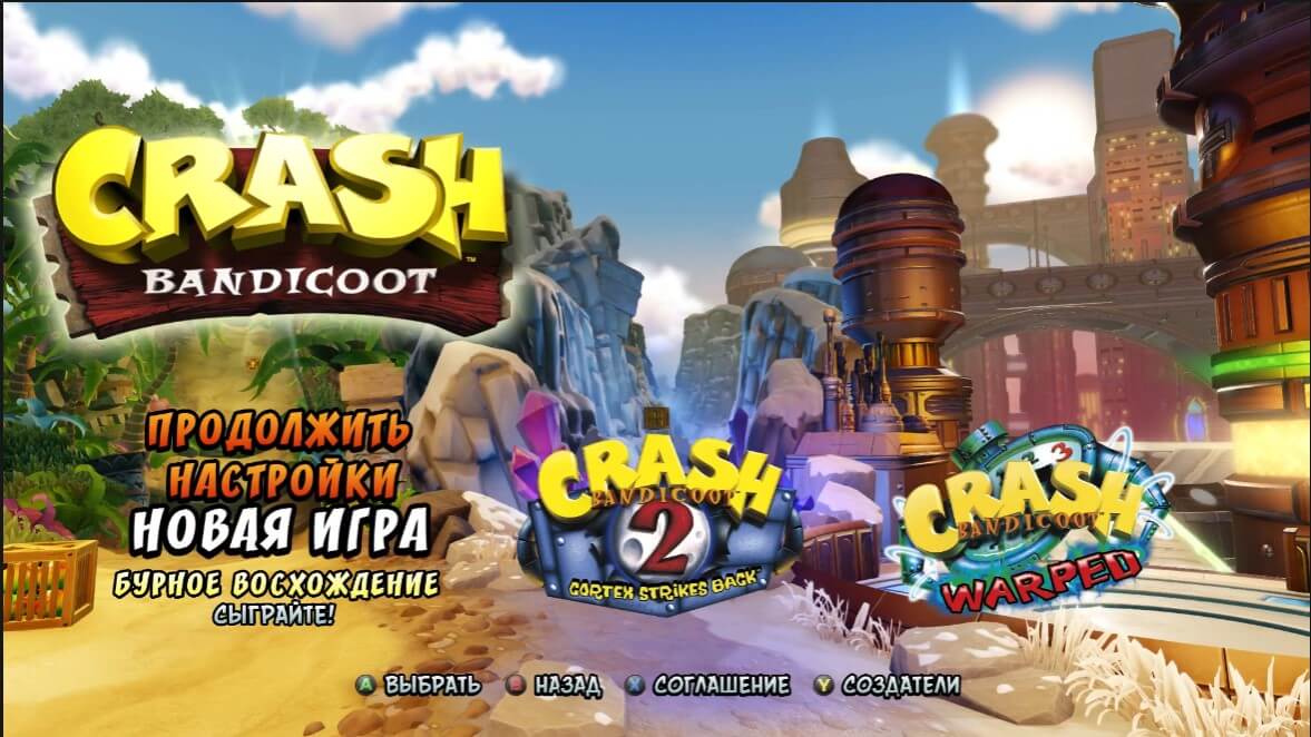 Crash Bandicoot - геймплей игры Windows